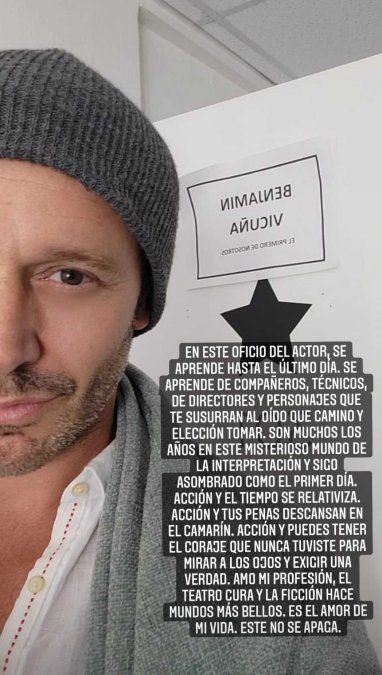 El sentido posteo de Benjamín Vicuña.