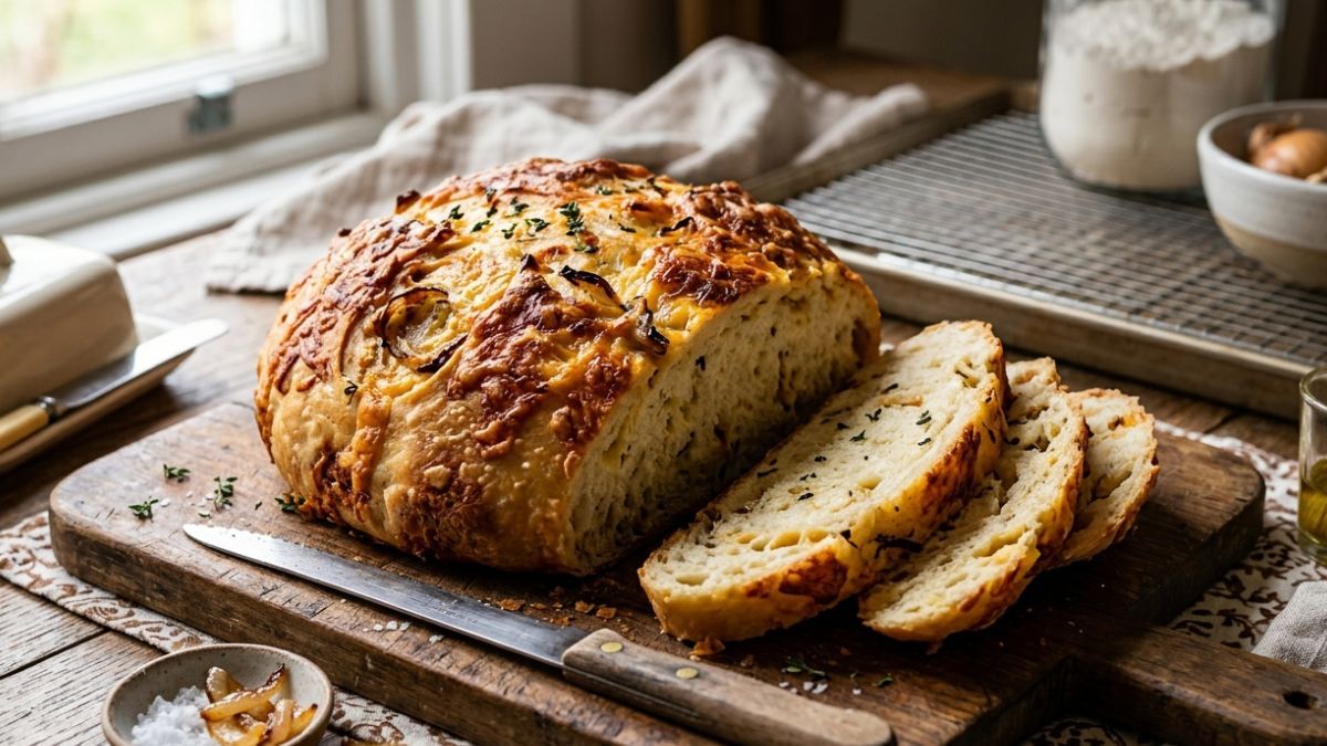 Pan de queso y cebolla sin horno: receta fácil y rápida para cualquier ocasión.