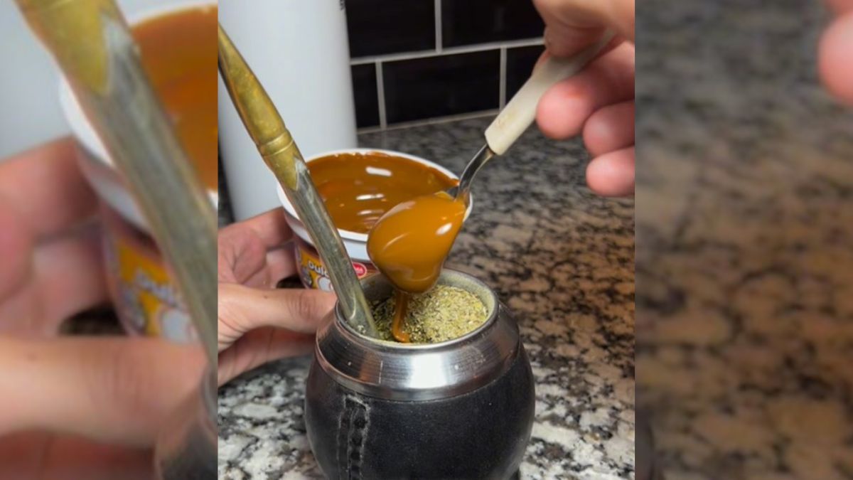 Dulce de leche al mate: la combinación más argentina que se hizo viral en redes sociales.