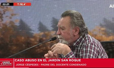 Jorge Céspedes, padre de Darío, profesor de música condenado a 11 años de prisión por el abuso de un alumno del Jardín San Roque. Jorge Céspedes, padre de Darío, profesor de música condenado a 11 años de prisión por el abuso de un alumno del Jardín San Roque.