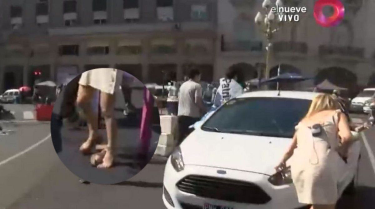 Video: En Plaza de Mayo atropellaron a una cronista de El Nueve