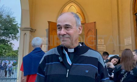 Olidio Panigo se refirió a la misa para personas enfermas y con discapacidad que se realizó por la mañana: Fue un momento muy fuerte, mucha gente emocionada. Olidio Panigo se refirió a la misa para personas enfermas y con discapacidad que se realizó por la mañana: Fue un momento muy fuerte, mucha gente emocionada.