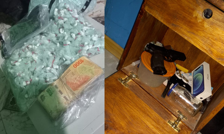 En los allanamientos se secuestraron dosis de cocaína, marihuana, teléfonos celulares, armas y dinero en efectivo. En los allanamientos se secuestraron dosis de cocaína, marihuana, teléfonos celulares, armas y dinero en efectivo.