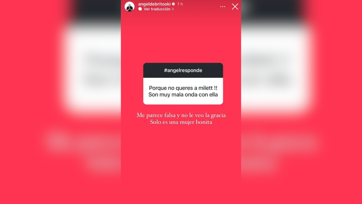 El polémico posteo de Ángel de Brito contra Milett Figueroa. El polémico posteo de Ángel de Brito contra Milett Figueroa.