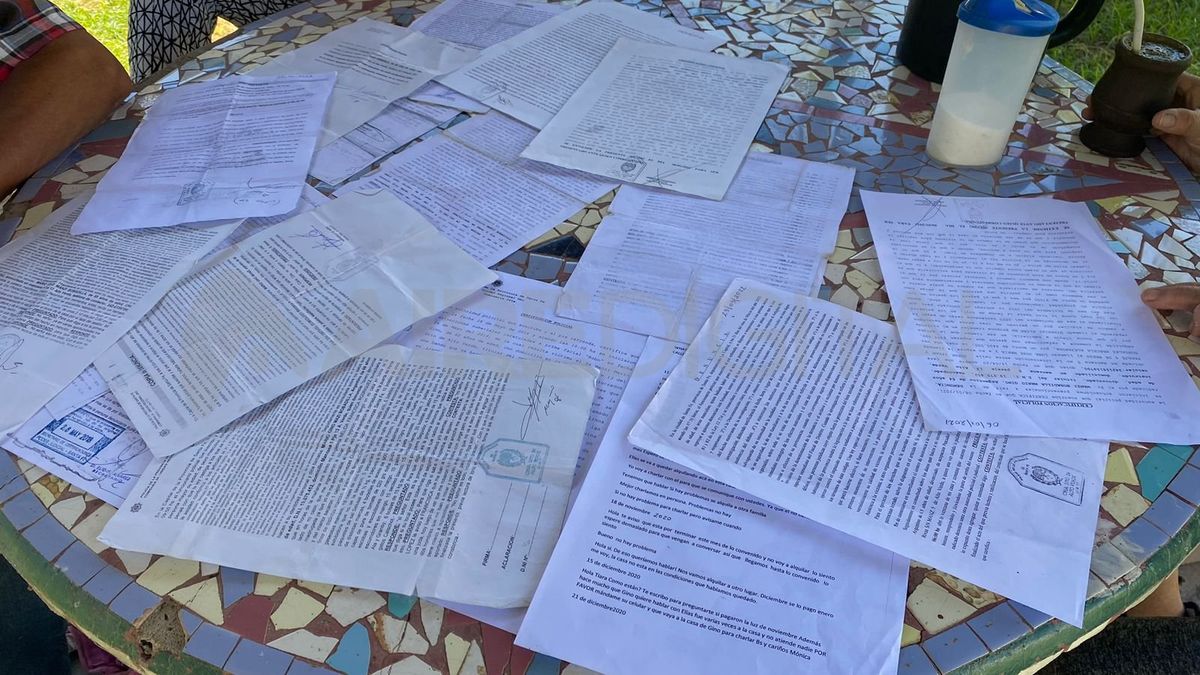 Sobre la mesa de su casa desplegó la cantidad de denuncias que hizo en la Comisaría 24° por los reiterados robos. Sobre la mesa de su casa desplegó la cantidad de denuncias que hizo en la Comisaría 24° por los reiterados robos.