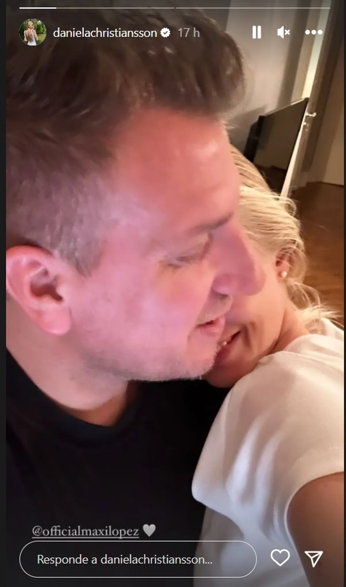 Maxi López se reencontró con Daniela Christiansson, su esposa.