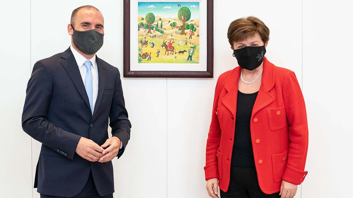 El ministro de Economía, Martín Guzmán, se reunió con la titular del FMI, Kristalina Georgieva, en favor de la renegociación de la deuda del país con el organismo.