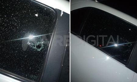 Así quedó el vidrio del auto atacado en la Circunvalación, en el ingreso a la ciudad desde la autopista. Así quedó el vidrio del auto atacado en la Circunvalación, en el ingreso a la ciudad desde la autopista.