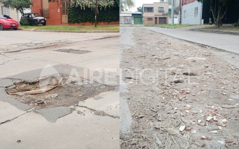 Calles destrozadas en Pro Adelanto Barranquitas