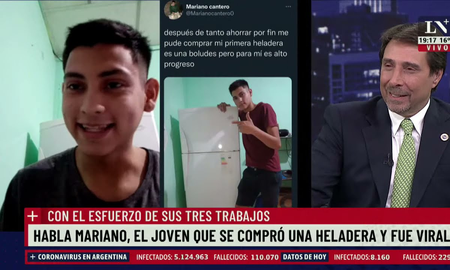 Se viralizó por la emoción de comprarse su primera heladera y ahora le regalaron un lavarropas Se viralizó por la emoción de comprarse su primera heladera y ahora le regalaron un lavarropas