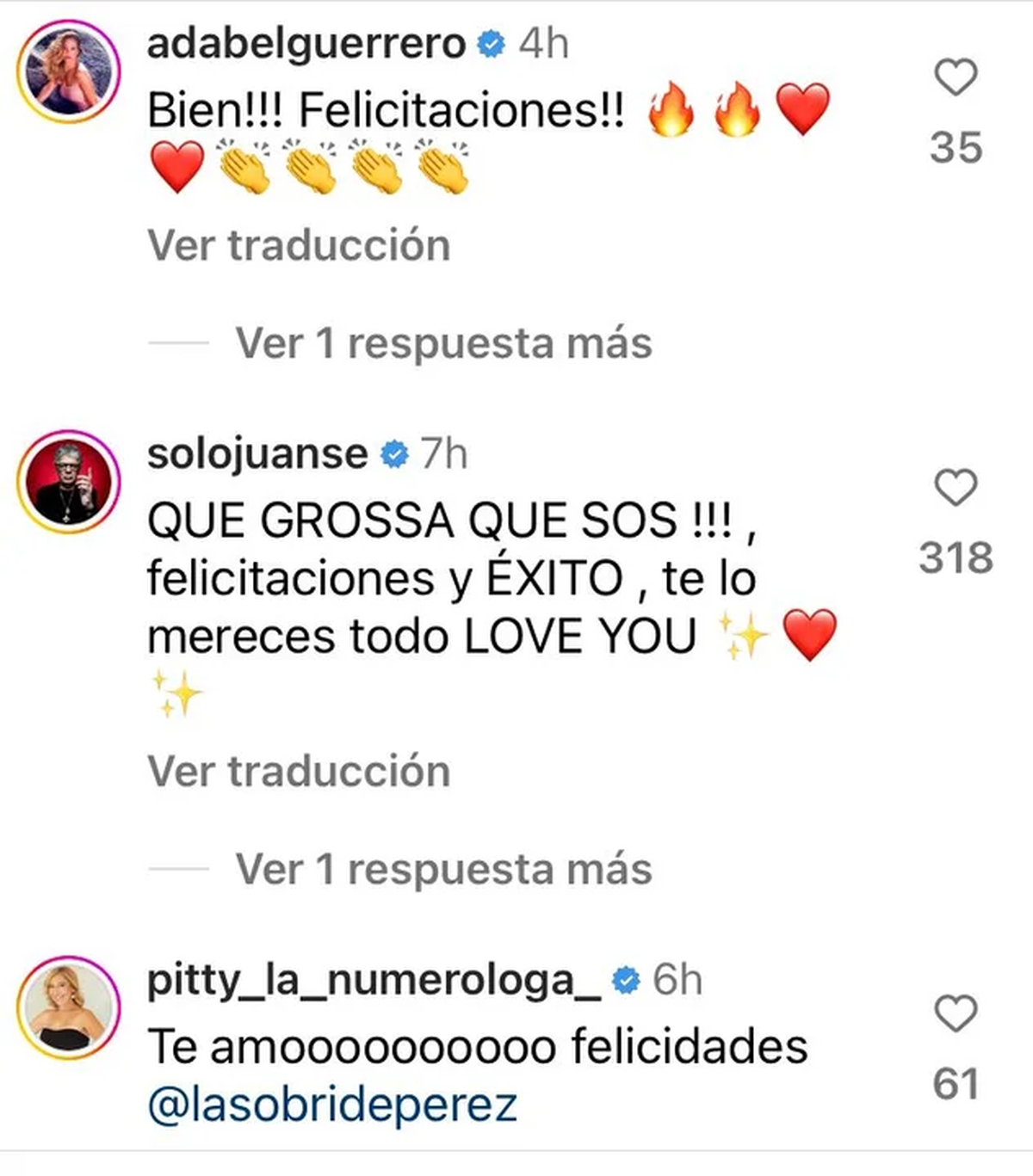 Georgina Barbarossa le escribió “Bravooo bebitaaaa te felicito mi amor” Georgina Barbarossa le escribió “Bravooo bebitaaaa te felicito mi amor”