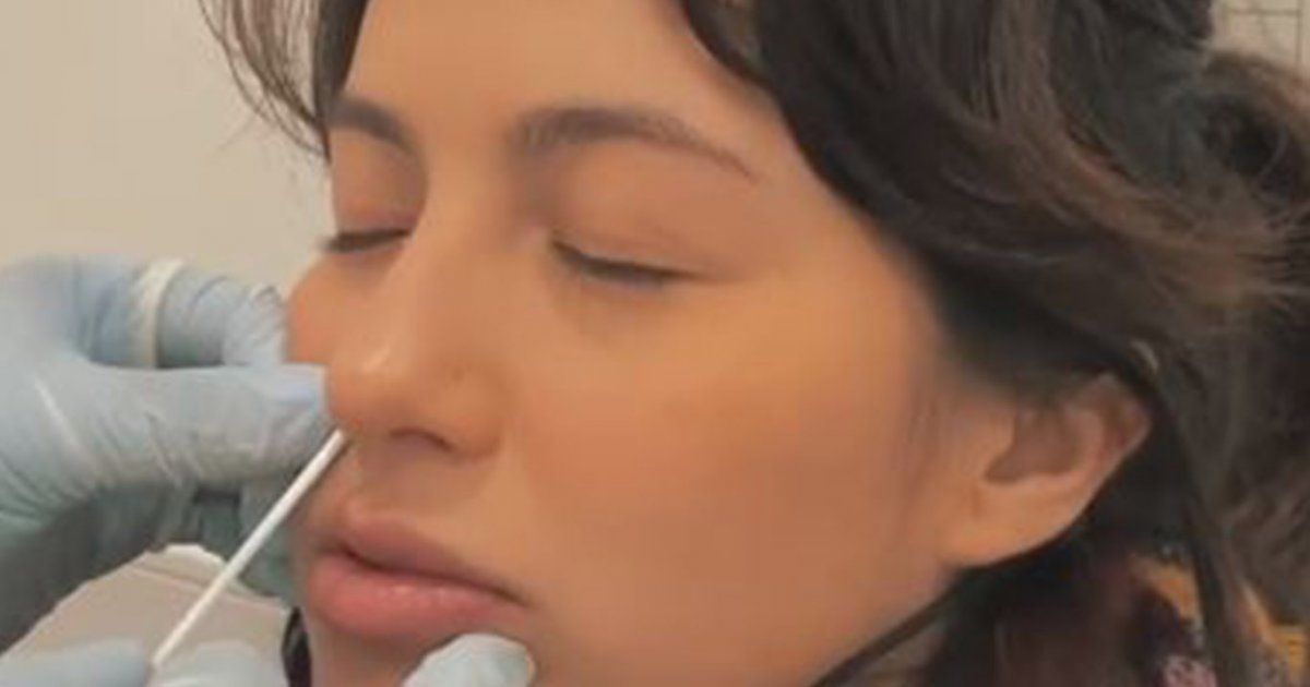 Flor Vigna se hizo el hisopado para saber si tiene coronavirus.