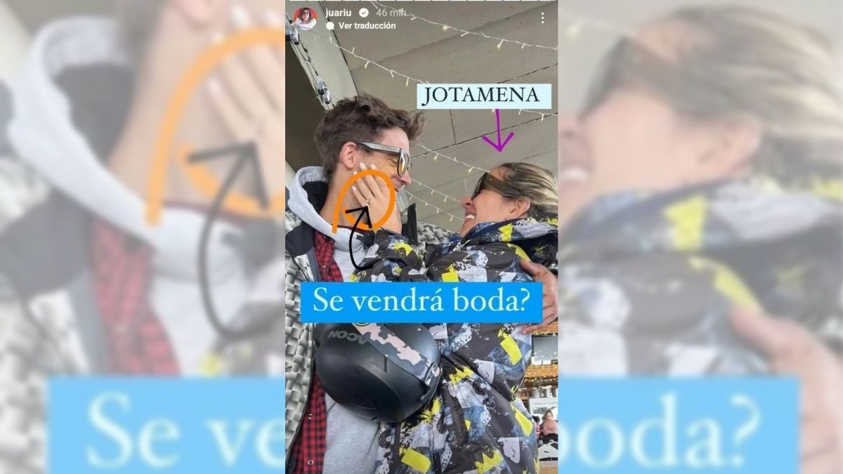 En su historia de Instagram, Juariu compartió la foto que había subido previamente Jimena Barón, iniciando los rumores del posible compromiso.