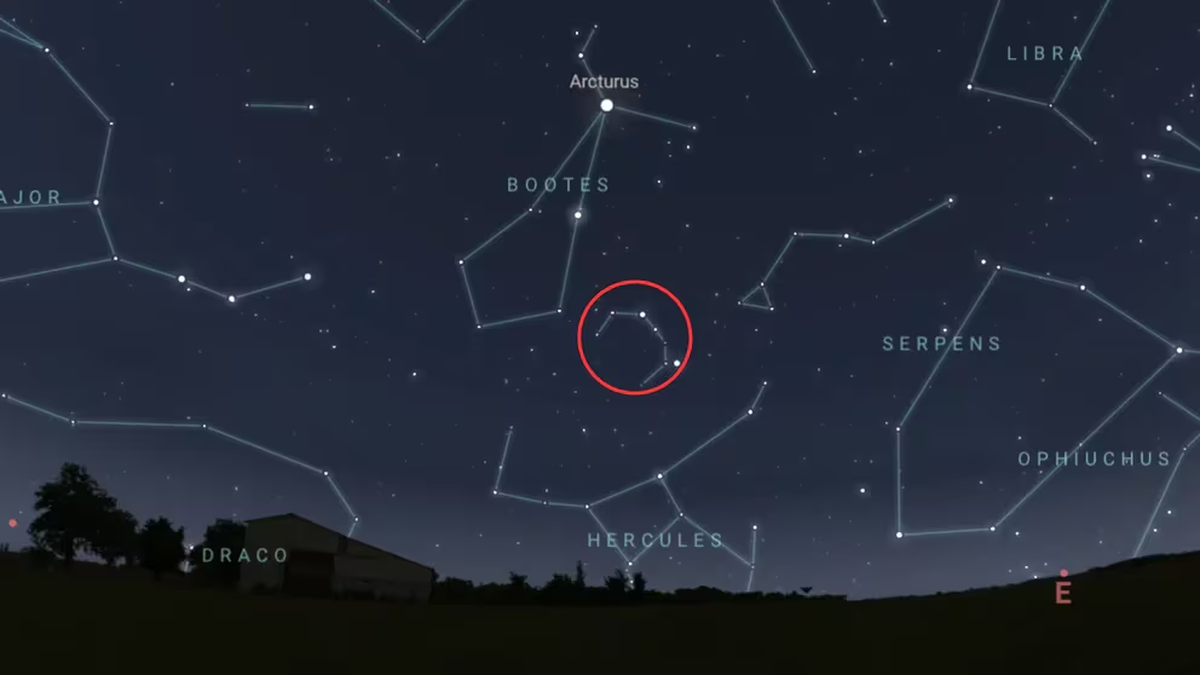 La NASA anunció que se podrá observar el sistema estelar binario T Coronae Borealis, que rara vez es visible en el cielo nocturno. La NASA anunció que se podrá observar el sistema estelar binario T Coronae Borealis, que rara vez es visible en el cielo nocturno.