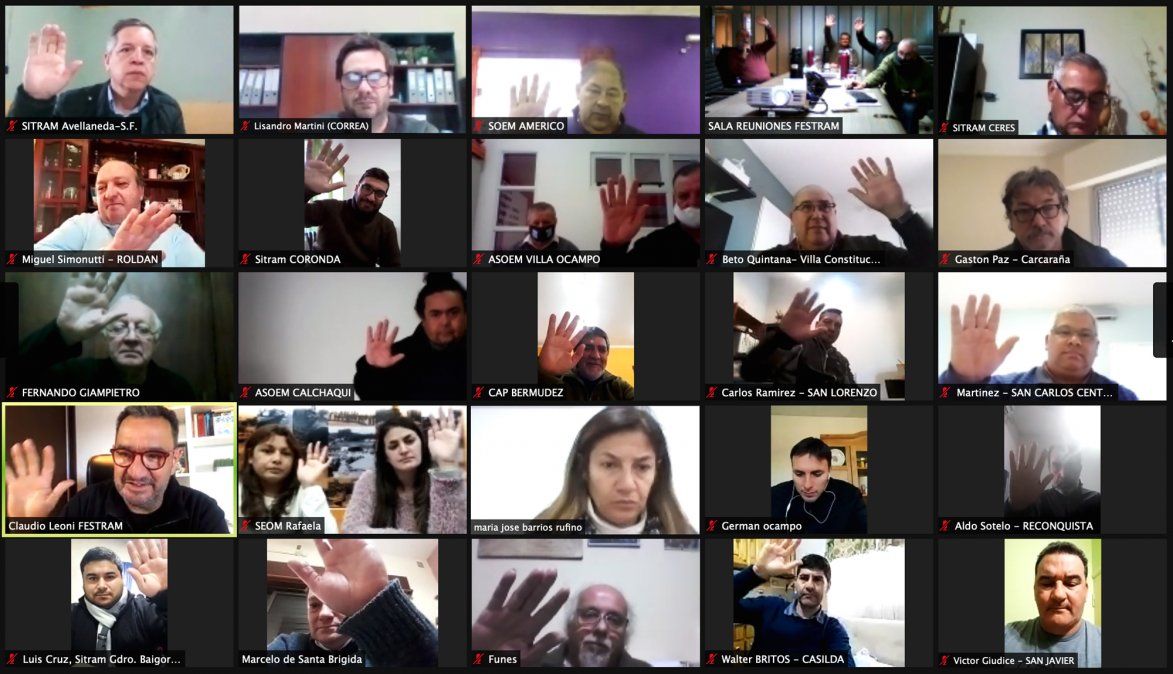 Reunión del Plenario de Secretarios Generales de Festram.