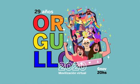 Este viernes 6 de noviembre a las 20, será la Marcha del Orgullo 2020 virtual. Este viernes 6 de noviembre a las 20, será la Marcha del Orgullo 2020 virtual.