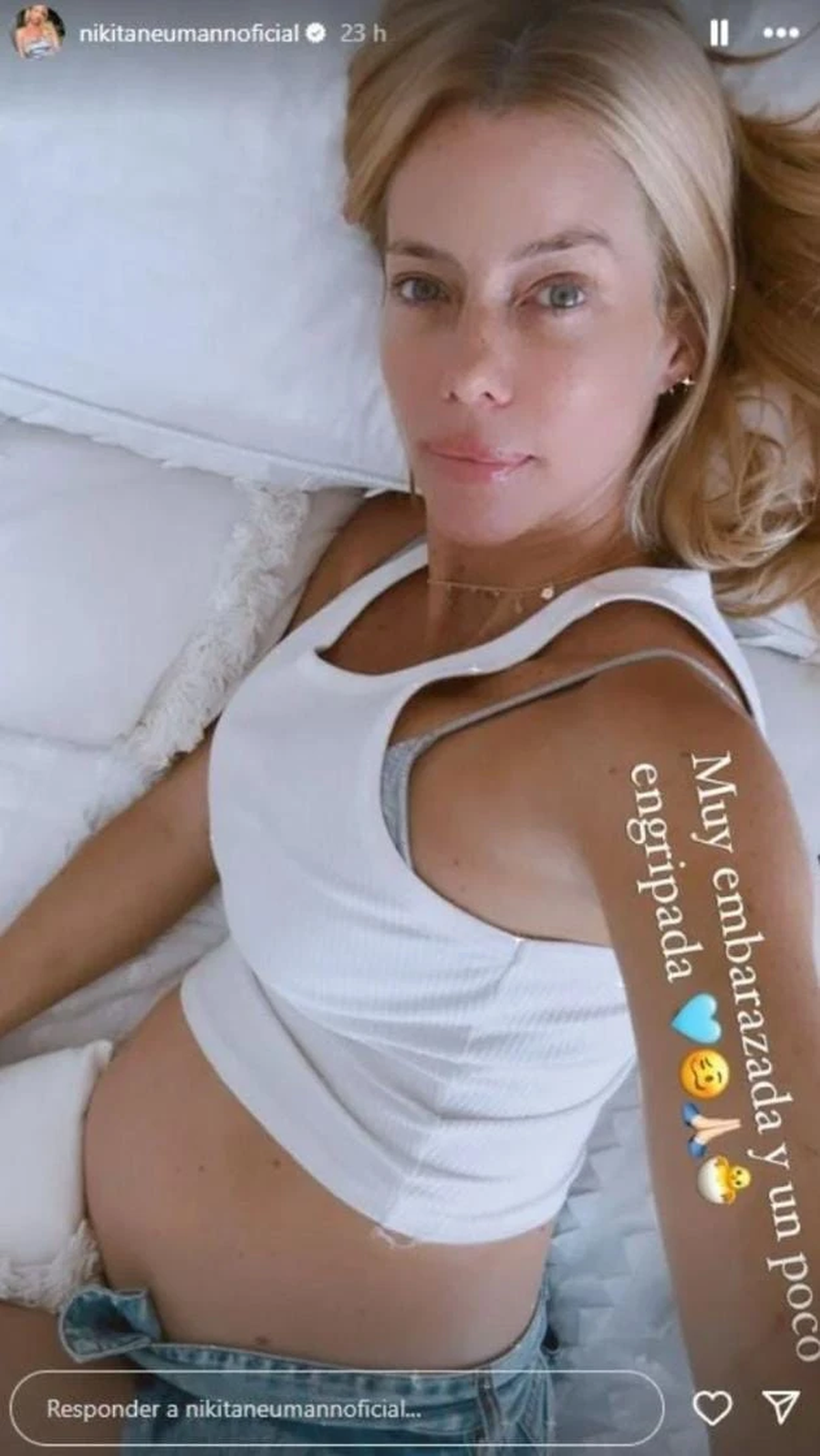 Nicole Neumann habló de una pequeña complicación de salud que atraviesa en su cuarto embarazo. Nicole Neumann habló de una pequeña complicación de salud que atraviesa en su cuarto embarazo.