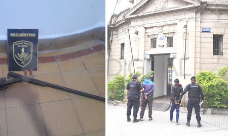 Dos ladrones detenidos con una escopeta cuando salían de robar de una casa.