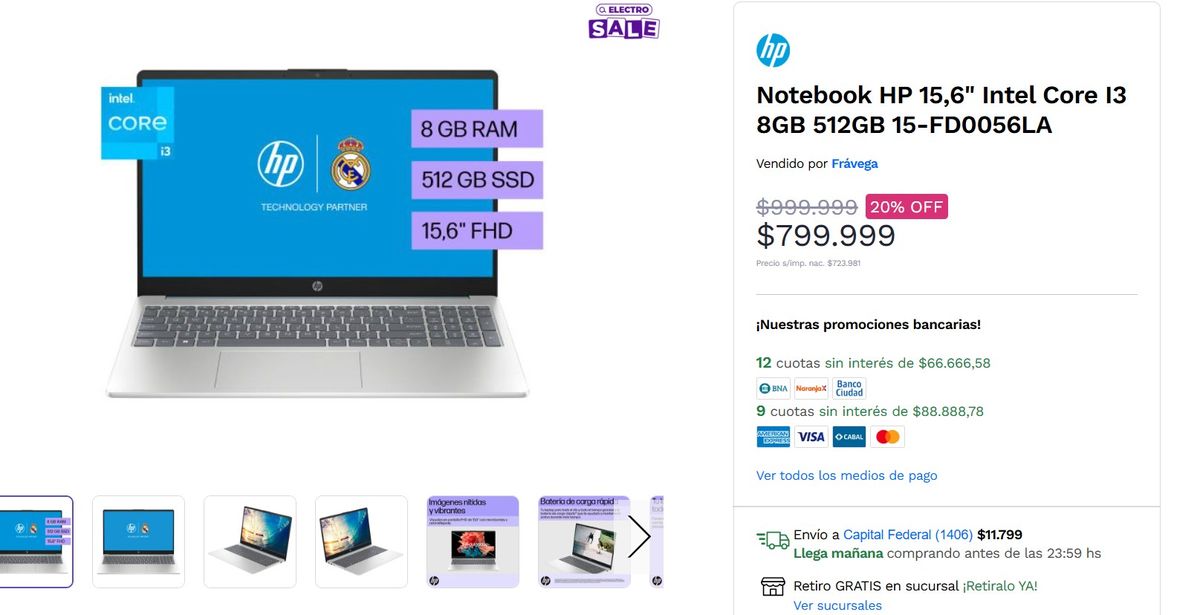 El precio de la Notebook en julio 2025. El precio de la Notebook en julio 2025.