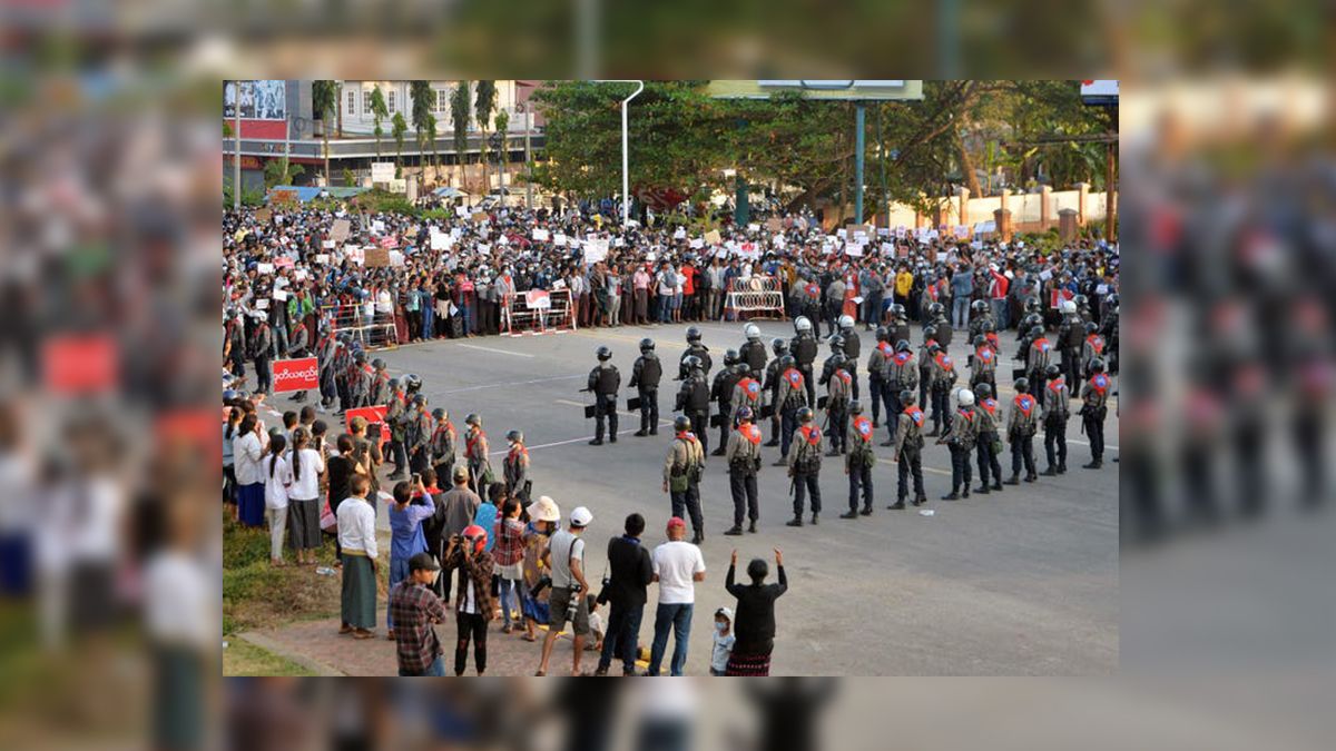 Las protestas en Naipyidó