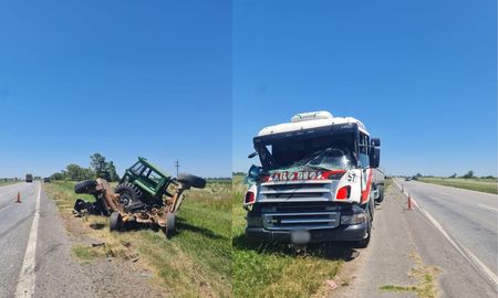 El accidente se produjo en la Autopisto Rosario -Santa Fe, a la altura de Barrancas. El accidente se produjo en la Autopisto Rosario -Santa Fe, a la altura de Barrancas.