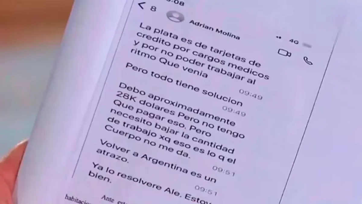 Los chats que Marley le brindó a la Justicia