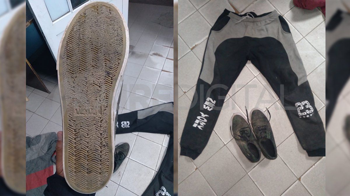 Los investigadores secuestraron prendas de vestir en la vivienda allanada