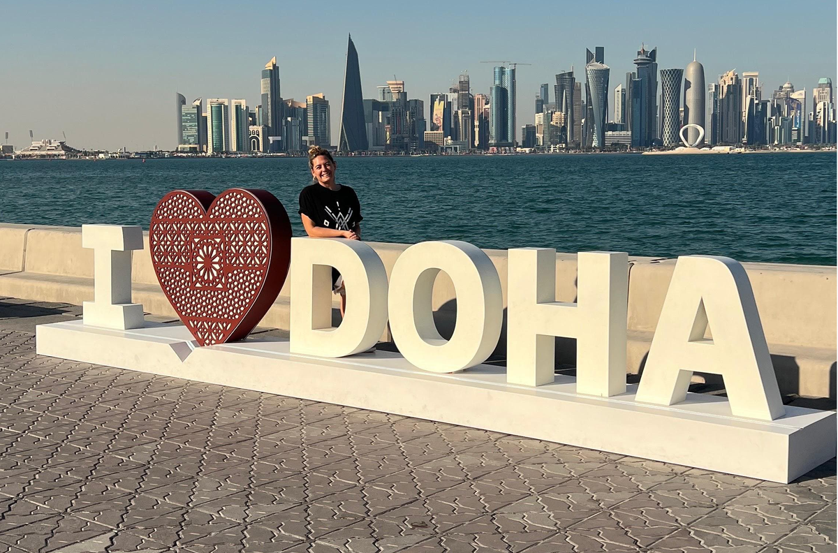 Ivana en Doha durante el Mundial de Qatar 2022. Ivana en Doha durante el Mundial de Qatar 2022.