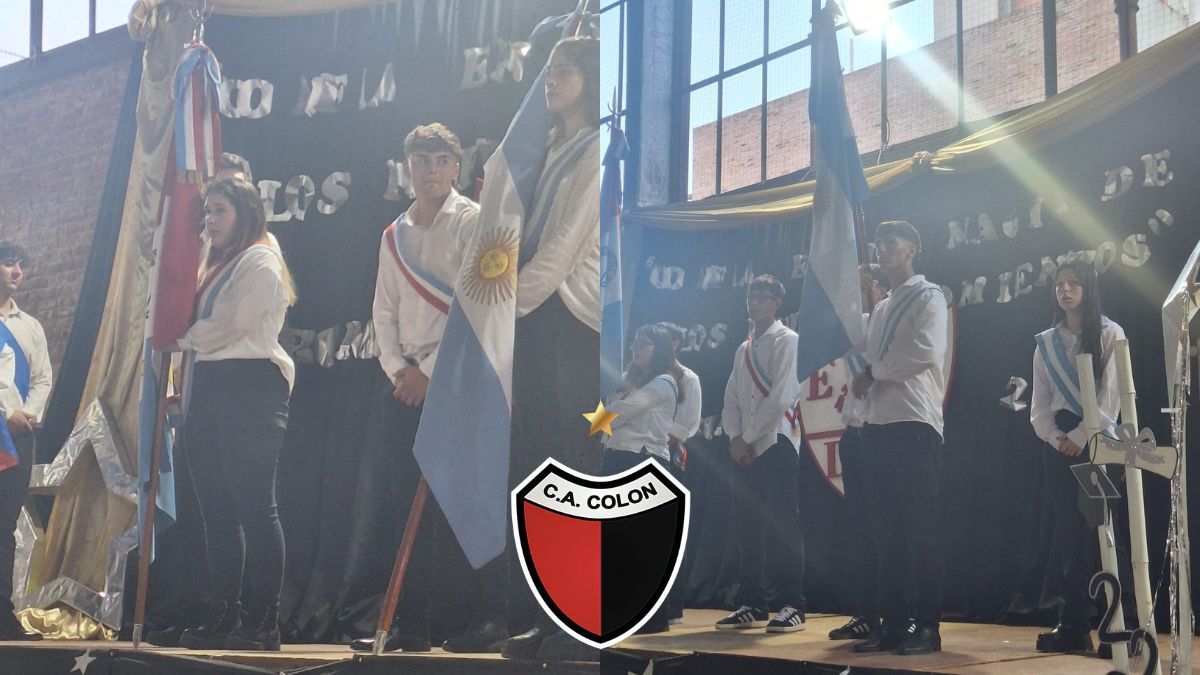 Jugadores de la pensión de Colón por primera vez fueron abanderados en la escuela