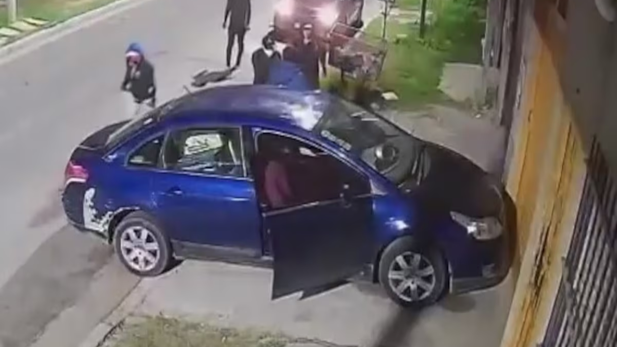 Captura del video donde el asalto quedó registrado