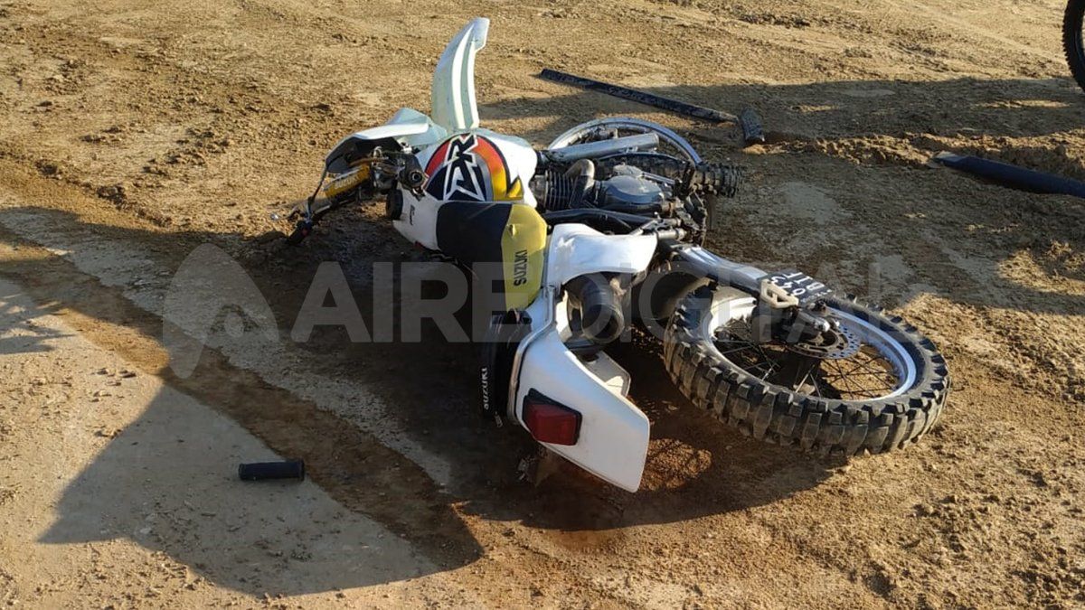 La motocicleta en la que circulaba el joven fallecido.&nbsp;