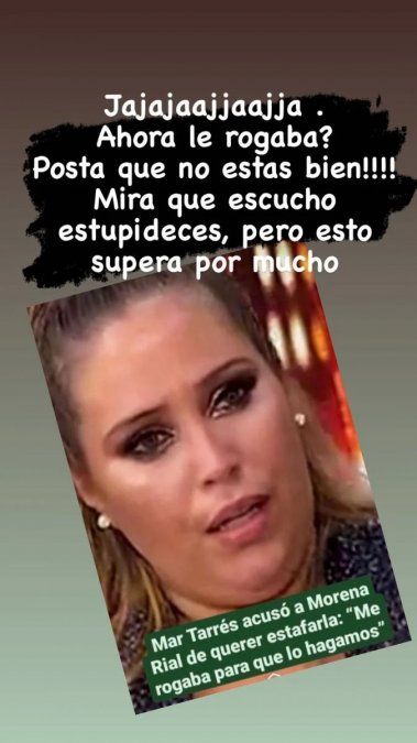 La respuesta de More Rial a Mar Tarrés en redes.