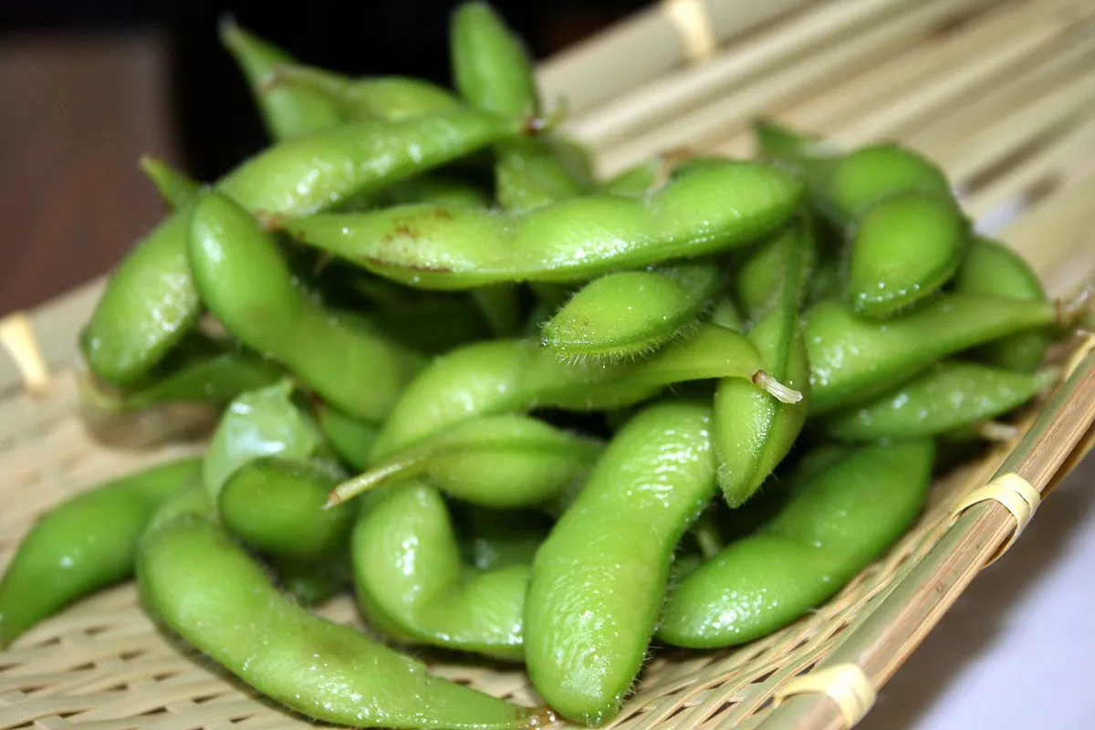 El edamame es el nombre japonés de las vainas de soja inmaduras. El edamame es el nombre japonés de las vainas de soja inmaduras.
