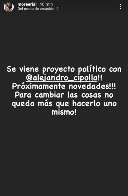 More Rial a la política. 