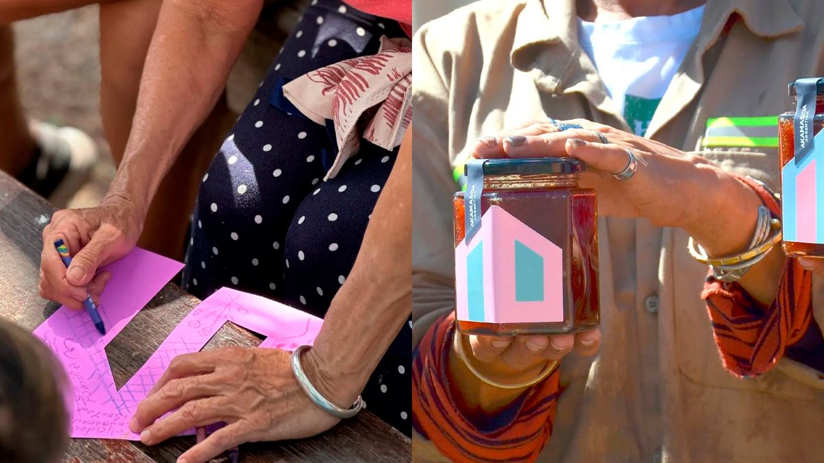 El envase de la mermelada refleja el espíritu de la comunidad. El envase de la mermelada refleja el espíritu de la comunidad.