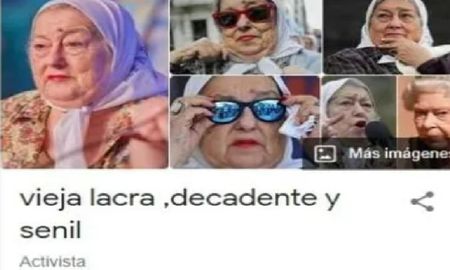 Más problemas para Google: presenta a Hebe de Bonafini como vieja lacra Más problemas para Google: presenta a Hebe de Bonafini como vieja lacra