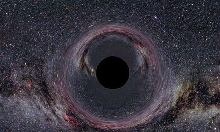 la nasa realizo una simulacion de un agujero negro distorsionando el espacio-tiempo la nasa realizo una simulacion de un agujero negro distorsionando el espacio-tiempo