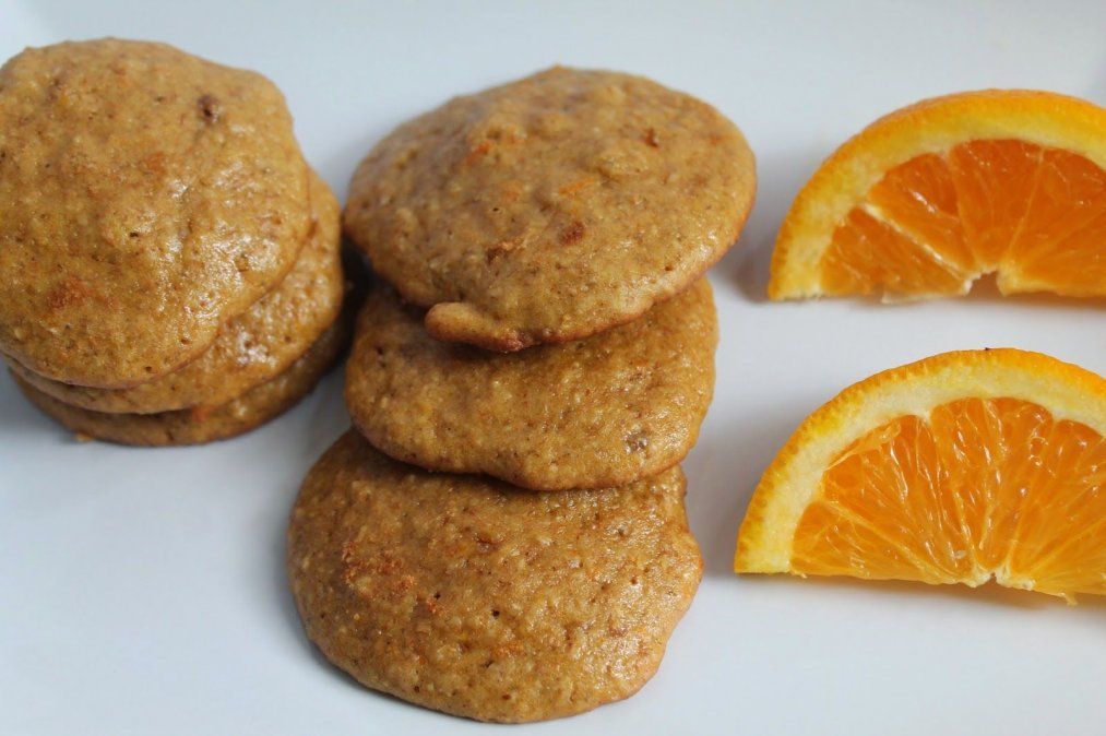 Receta de galletas integrales de naranja.