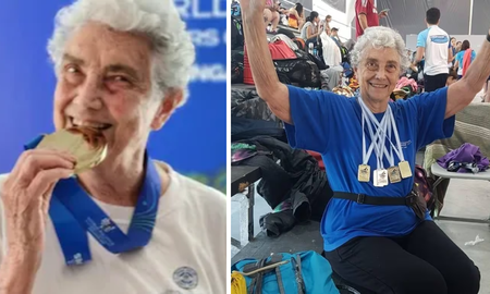 Elena Placci, campeona mundial en Singapur a los 90. Elena Placci, campeona mundial en Singapur a los 90.