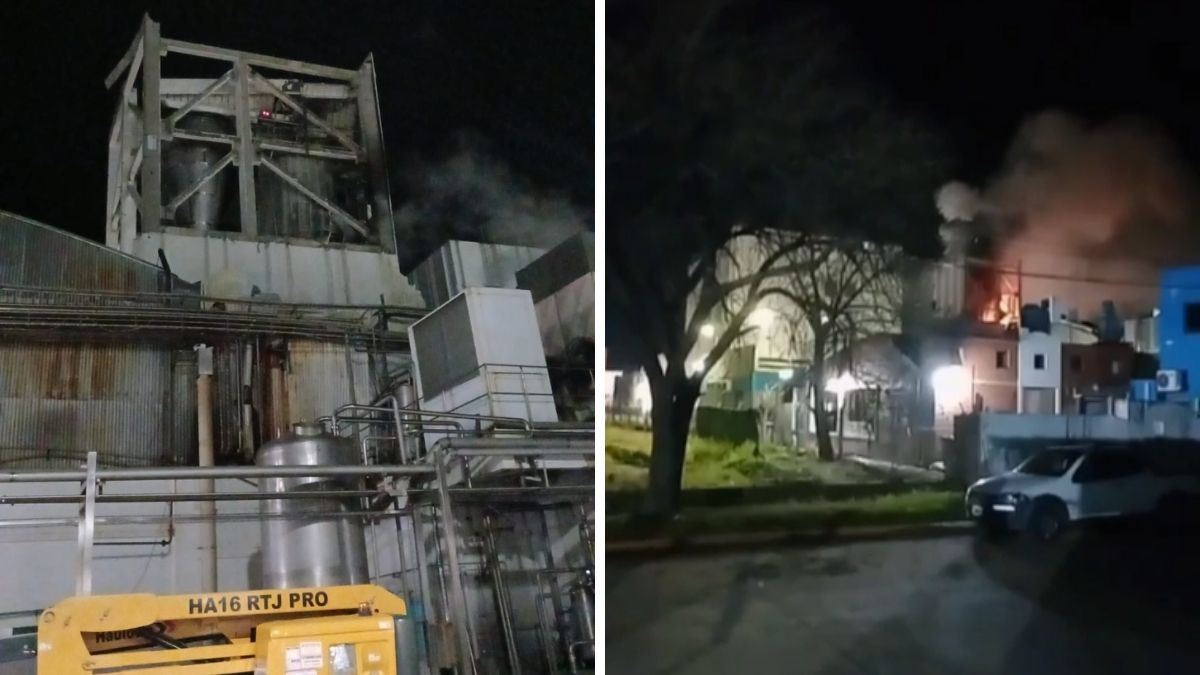 Explosión e incendio en el Parque Industrial de Sauce Viejo.