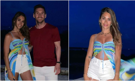 De jean clásicos o blancos, la mujer de Lionel Messi los lleva de la mañana a la noche. También se mostró con un modelo estampado. De jean clásicos o blancos, la mujer de Lionel Messi los lleva de la mañana a la noche. También se mostró con un modelo estampado.