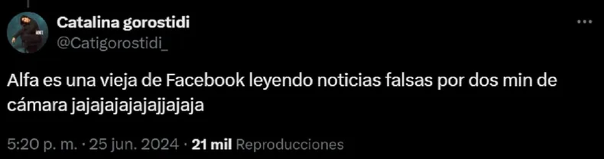 La respuesta de Catalina Gorostidi. La respuesta de Catalina Gorostidi.