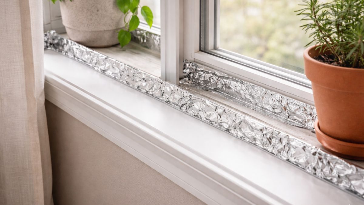 Este sencillo truco con papel aluminio mejora el deslizamiento de las ventanas.