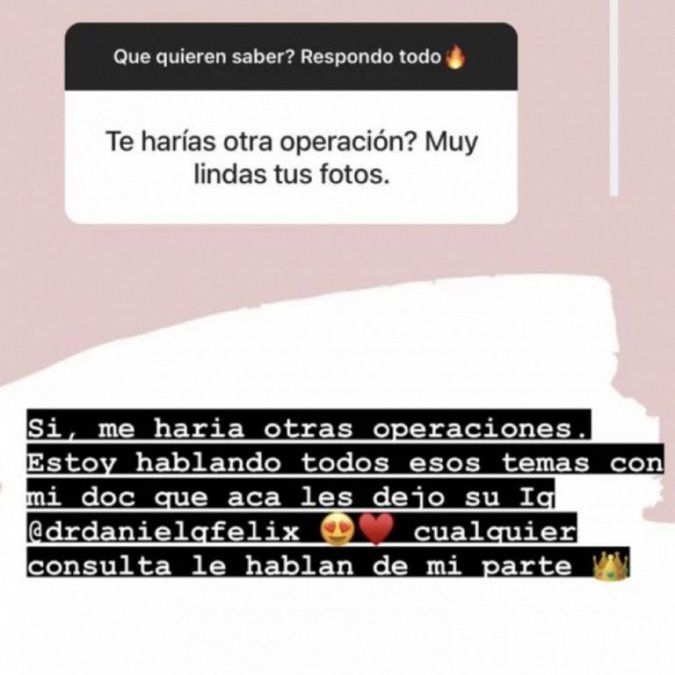La pregunta y respuesta que comparti & oacute; Morena Rial en Instagram.