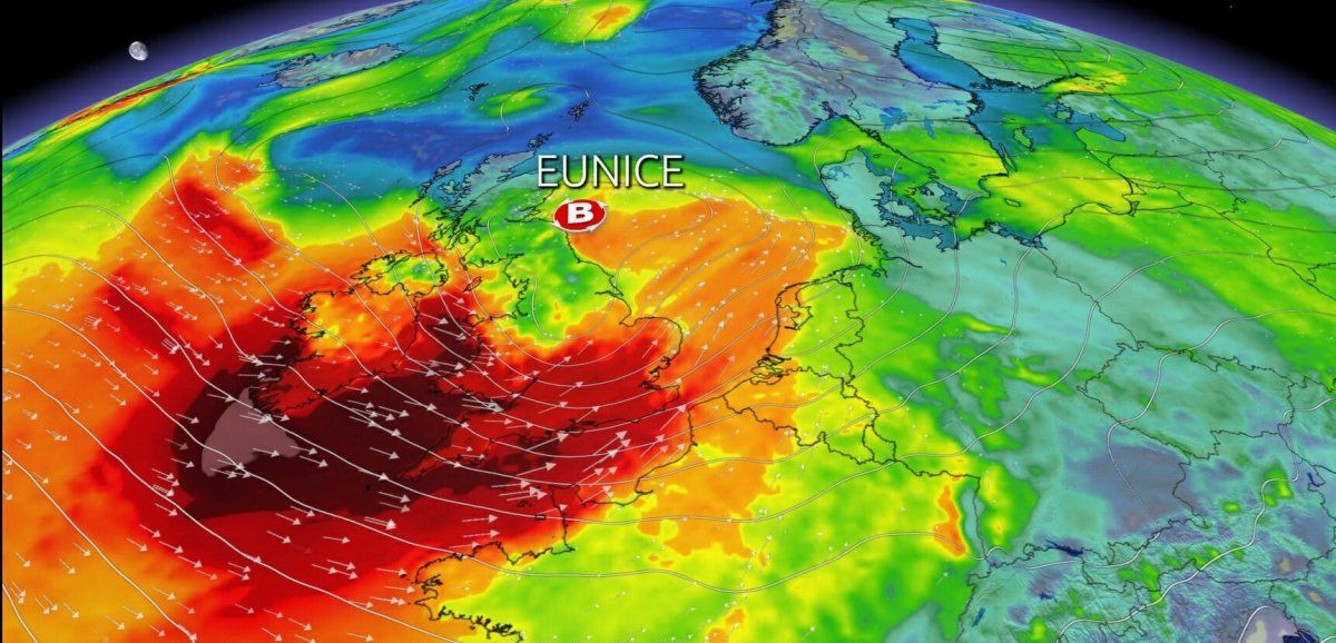 Las mediciones de las ráfagas de viento registraron un alerta máximo en Europa.
