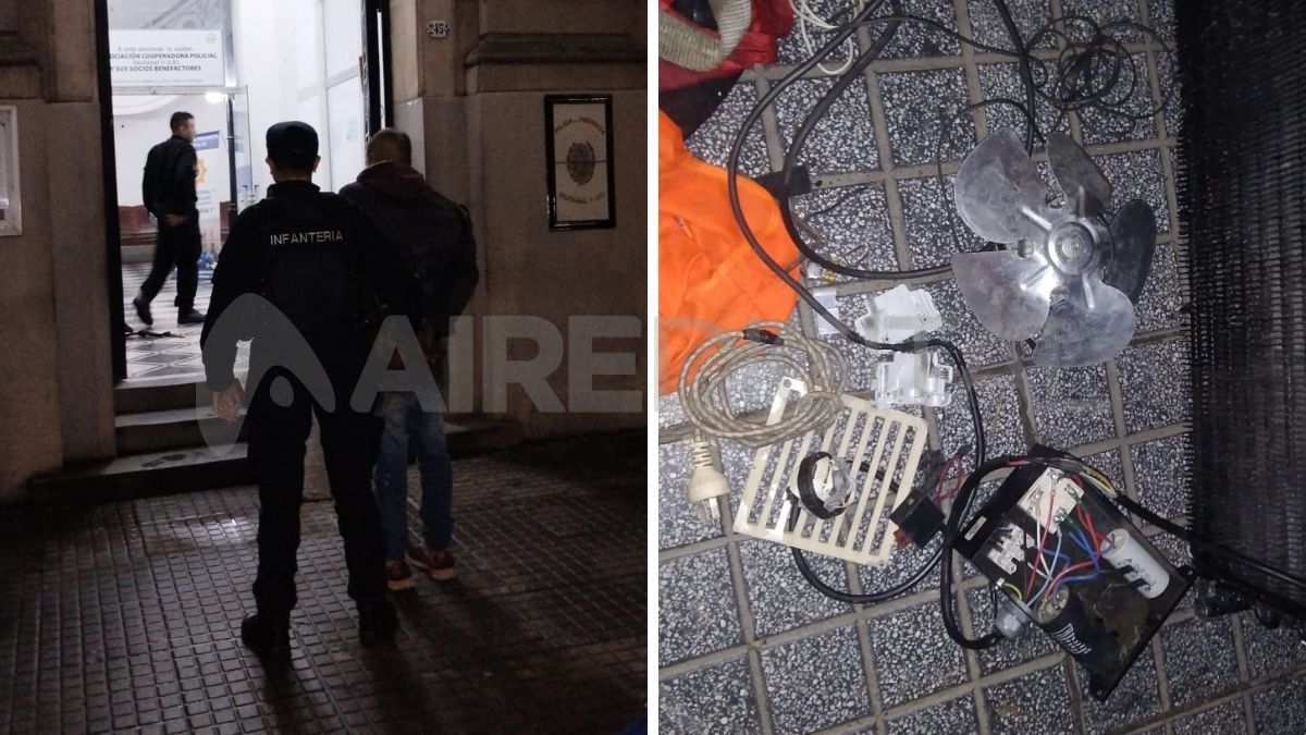 Lo detuvieron cerca de la jefatura de policía y recuperaron parte de lo que había robado