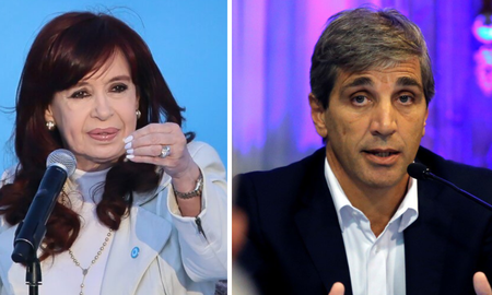 La ex presidenta, Cristina Fernández de Kirchner y el actual ministro de Economía, Luis Caputo, protagonizaron un duro enfrentamiento verbal a través de la red social X. La ex presidenta, Cristina Fernández de Kirchner y el actual ministro de Economía, Luis Caputo, protagonizaron un duro enfrentamiento verbal a través de la red social X.