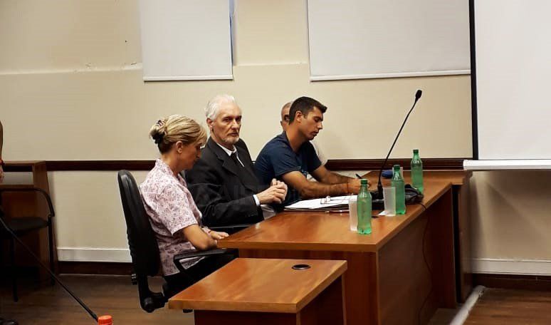 Nidia Morandini y Juan Pablo Baraldo junto al abogado defensor Eduardo Jauchen | Imagen de archivo