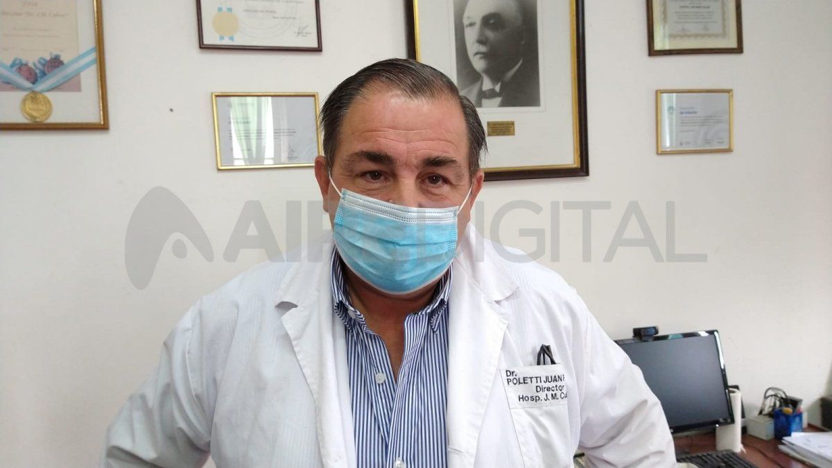 El director del Hospital José María Cullen, Juan Pablo Poletti, explicó en el móvil de AIRE Lorenzo nació deprimido desde el punto de vista respiratorio e hipotérmico.