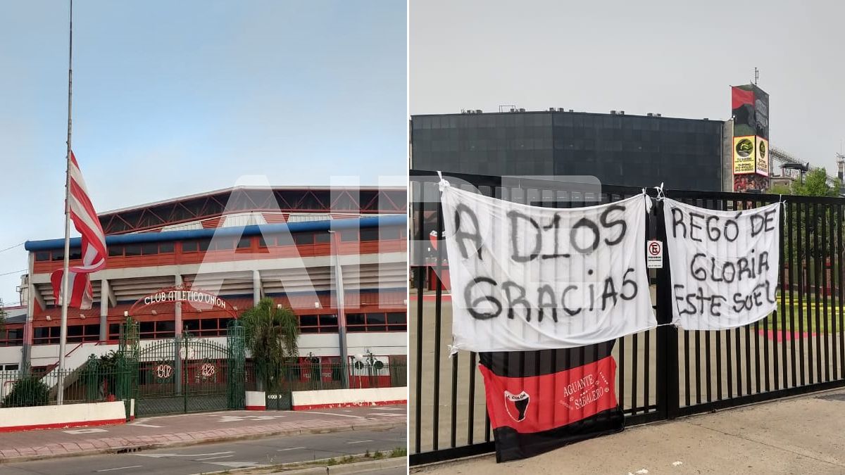Los estadios de Unión y Colón están de luto